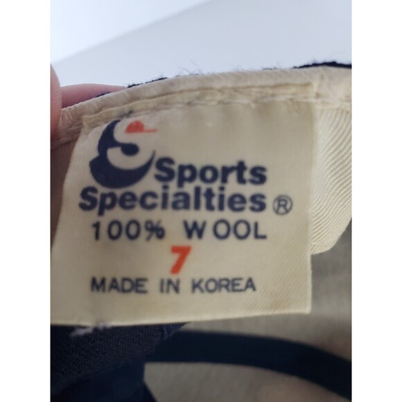 Vtg Cleveland Indians Chief Wahoo Logo Baseball Hat Wool MLB Snapback Cap Sz 7 - Picture 10 of 10